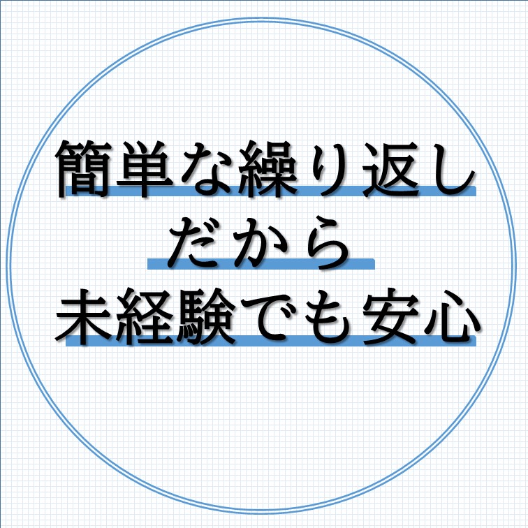 単純で覚えやすい板を機械に投入作業